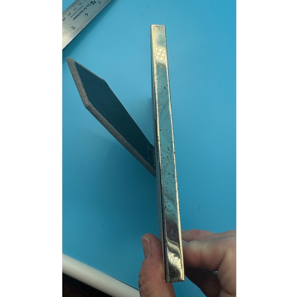 Vintage Y2K Silver Plated‎ 4x6 Picture Frame Wide Metal Border Minimalist Modern - Picture 8 of 10